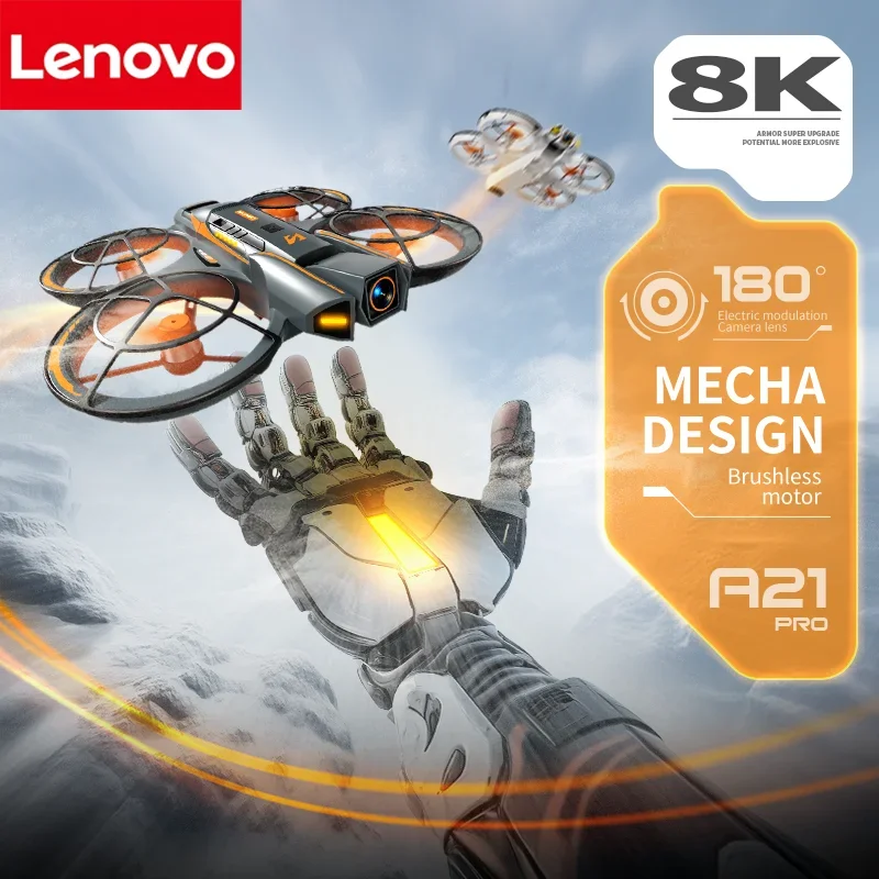 Lenovo A21 Pro VR Drone 8K Profeissional Antenna HD Doppia Fotocamera Intelligente Evitamento Ostacoli Brushless Potenza Pieghevole FPV UAV