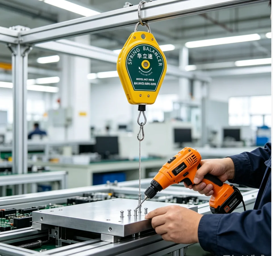 Steel Wire Rope Spring Balancer  1 to 5Kg Load Long-Lasting Coil Hanging System Space-Saving Ergonomic Design