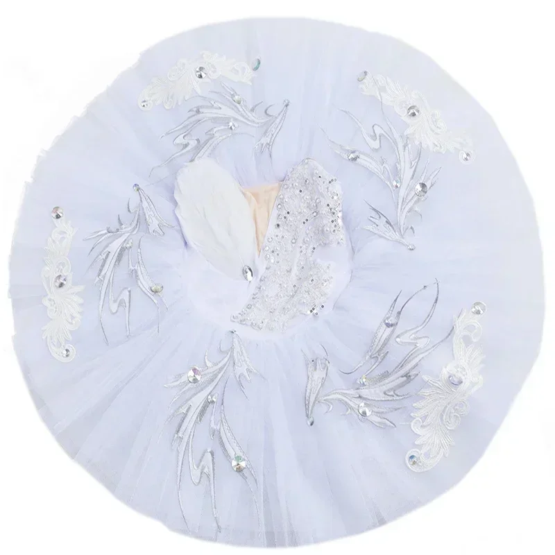 Weißer Ballett-Tutu-Rock für Kinder, Schwanensee-Kostüme, Kinder, Bauchtanz-Kleidung, Bühnenkleid