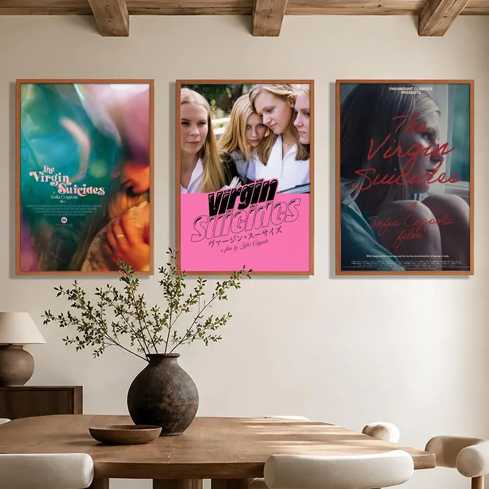 Movie Virgin Suicides Poster Waterproof Self-adhesive Stickers, Coffee Dorm Bedroom Wall Decals, Gift