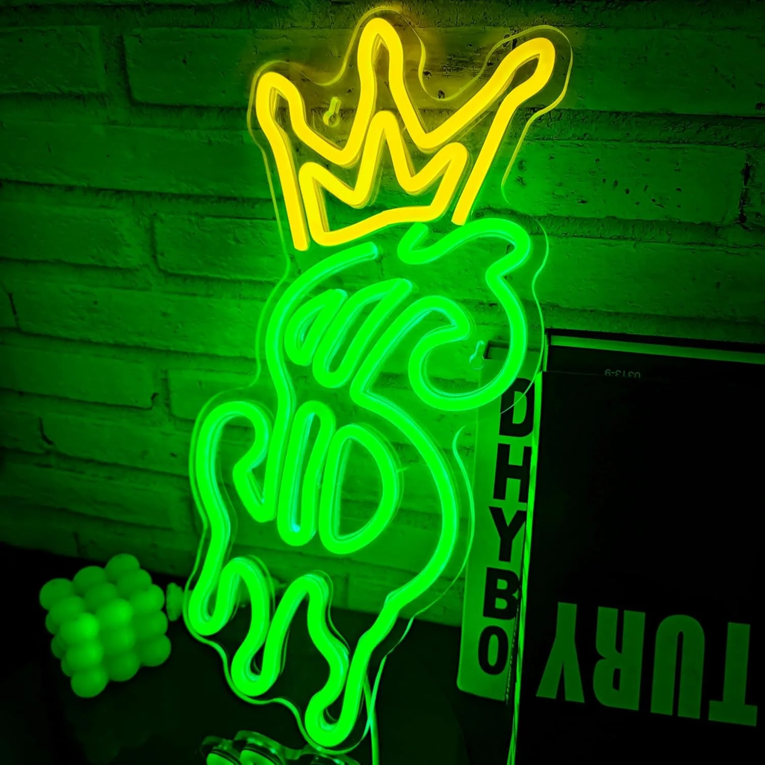 Letrero de neón con dinero, corona, dólar, tienda de neón, decoración de pared, alimentado por USB, brillo ajustable para sala de juegos, Bar, decoración de fiesta