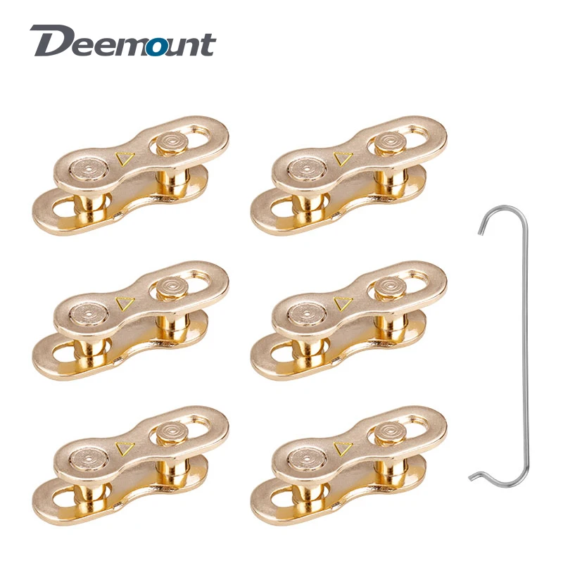 6 Pairs Bicycle Chain Quick Buckle for 1/6/7/8/9/10/11/12s Chain Connector Master Link Steel Electroplating Silver Gold MTB Part