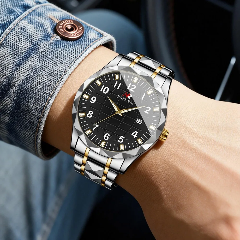 Men Stainless Steel Quartz Watch | Casual Watch | Business Watch | Sports Watch for Men | Data Watch | Black Gift Box - view 4
