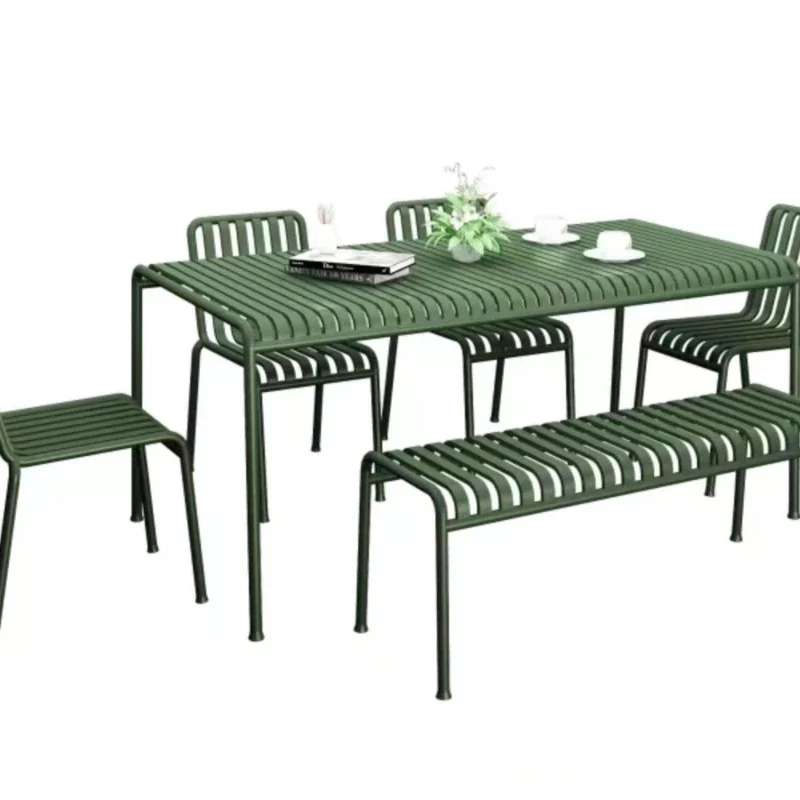 

Outdoor leisure table and chair outdoor metal chair milk tea shop open-air rest table and chair combination