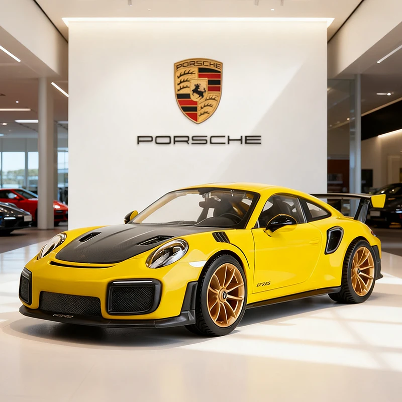 

Maisto 1:24 Porsche 911 GT2 RS Суперкар из сплава, литье под давлением и игрушечные транспортные средства, модель автомобиля, миниатюрная масштабная модель автомобиля для детей