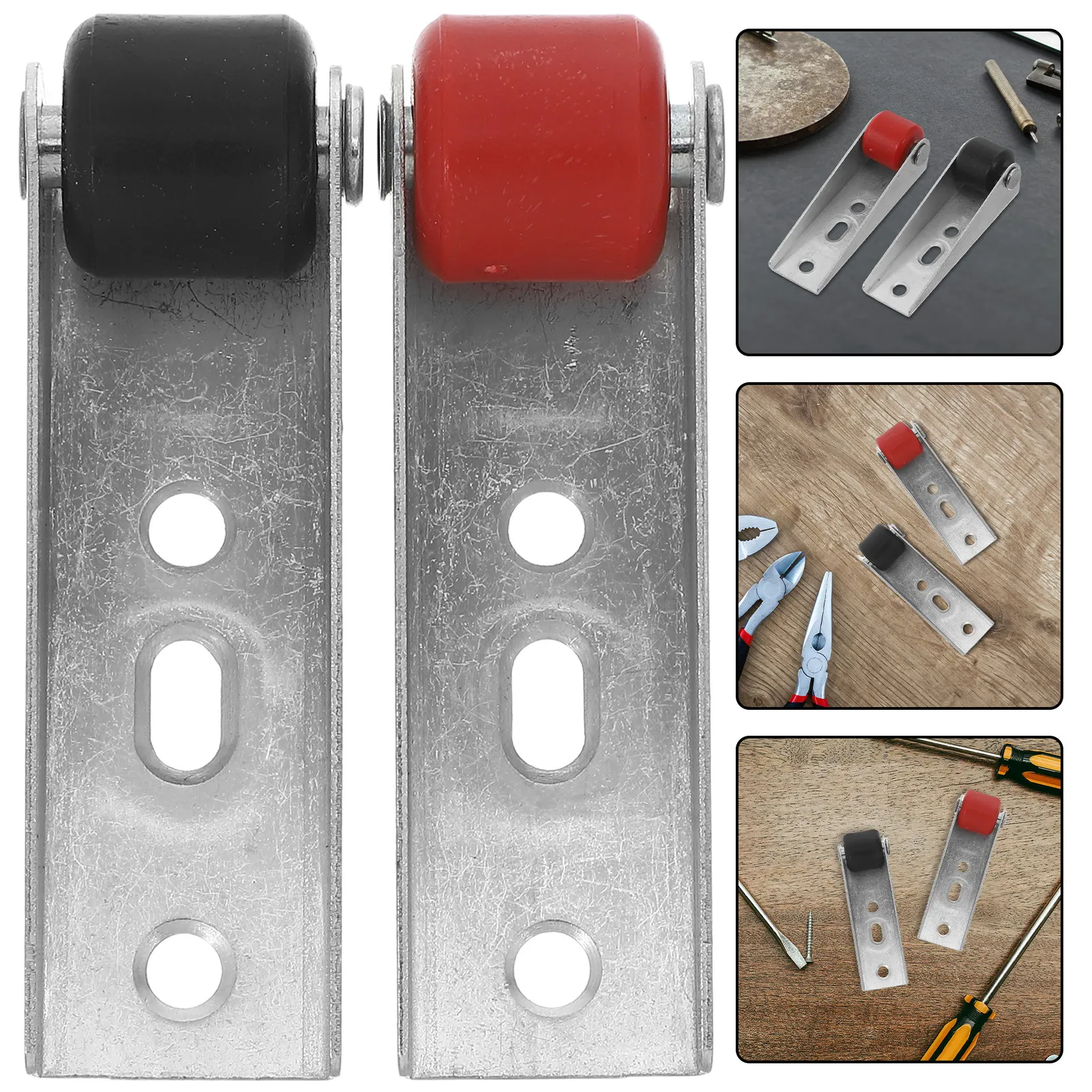 

Комплект из 2 роликов-направляющих для раздвижных дверей: для деревянных амбарных дверей, садовых ворот, дверей шкафов. Бесшумные направляющие ролики с вертикальным расположением.