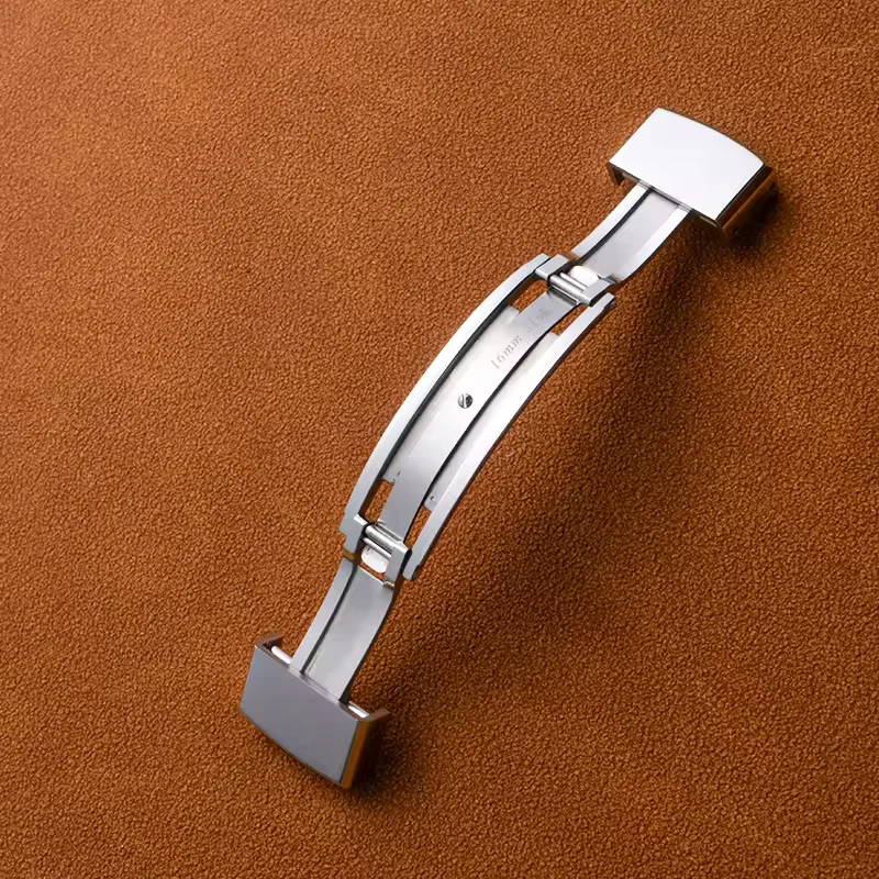 Watch Fold Deployant Clasp Double Click spring 16mm 18mm Fast Release Luxury Stainless Steel 316L watch strap folding Buckle