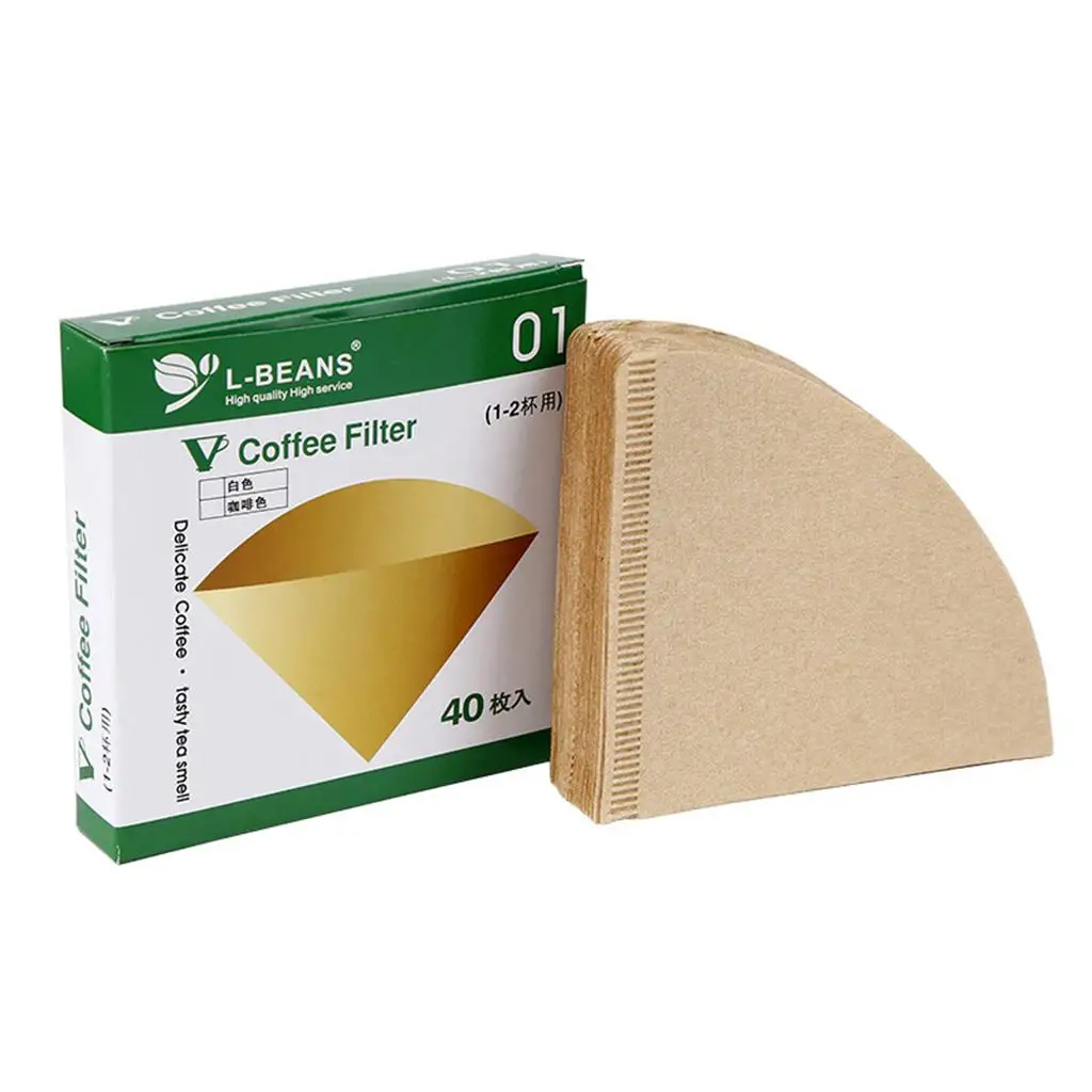 Disposable Coffee Filter Paper for Drip Coffee Maker Cone 6 Cup Unbleached Natural Eco Friendly