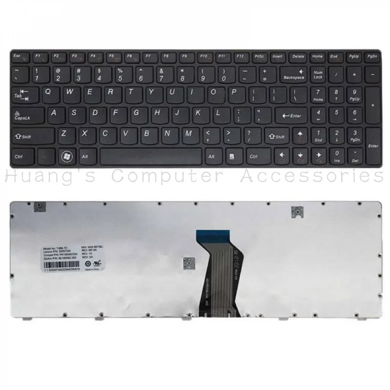 SS+US English Laptop Keyboard For Lenovo G580 G585 Z580 Z580A Z585 G590 Replacement