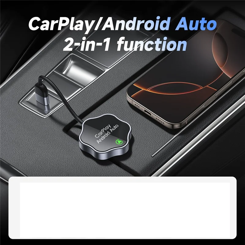 

TA-2 In1 Carplay & Android Auto Mini Box Wireless Carplay Adapter Wired To Wireless Carplay For USB/Type C Dongle