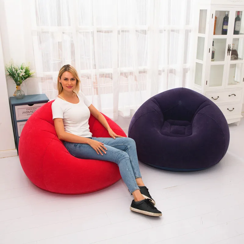 Bean Bag Chairs Inflatable Camping Chairs Inflatable Lazy Sofa Blow up Chairs Folding Portable Inflatable Chair for Living Room