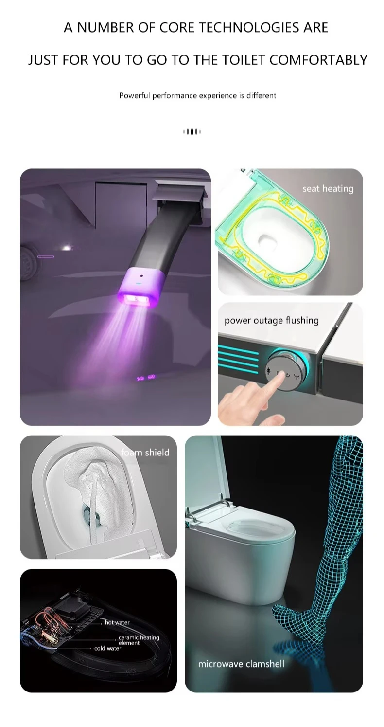 Автоматические туалеты с датчиком смыва Интеллектуальные умные туалеты для ванной комнаты Автоматические туалеты Умный туалет