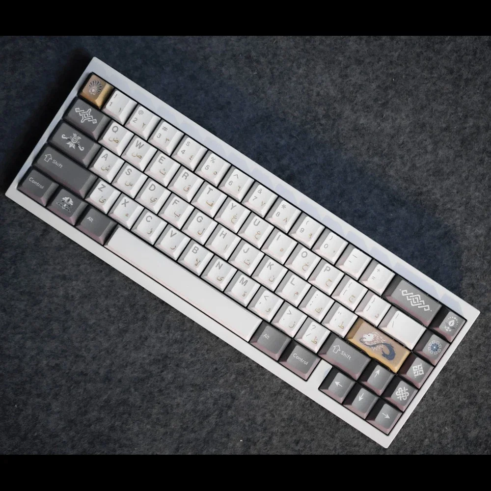 

Alhambra Palace PBT Keycap Set - 141 Keys with Authentic Nasrid Dynasty Patterns 5-Side Dye-Sublimation for Mechanical Keyboards