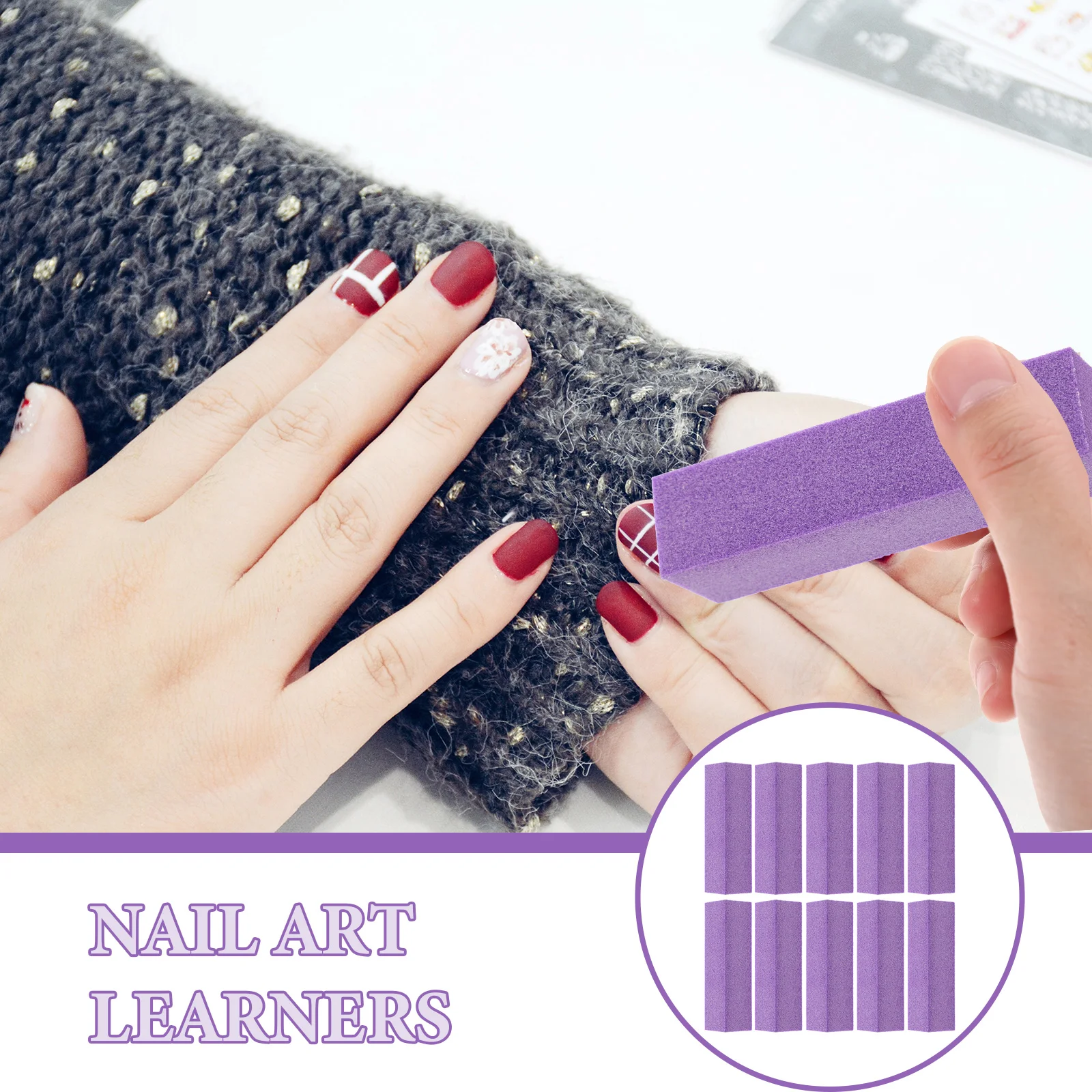 

Polishing Tools 4 Sided Buffer Durable Professional Nail File Practical Reliable Long Service Life Fine for Natural