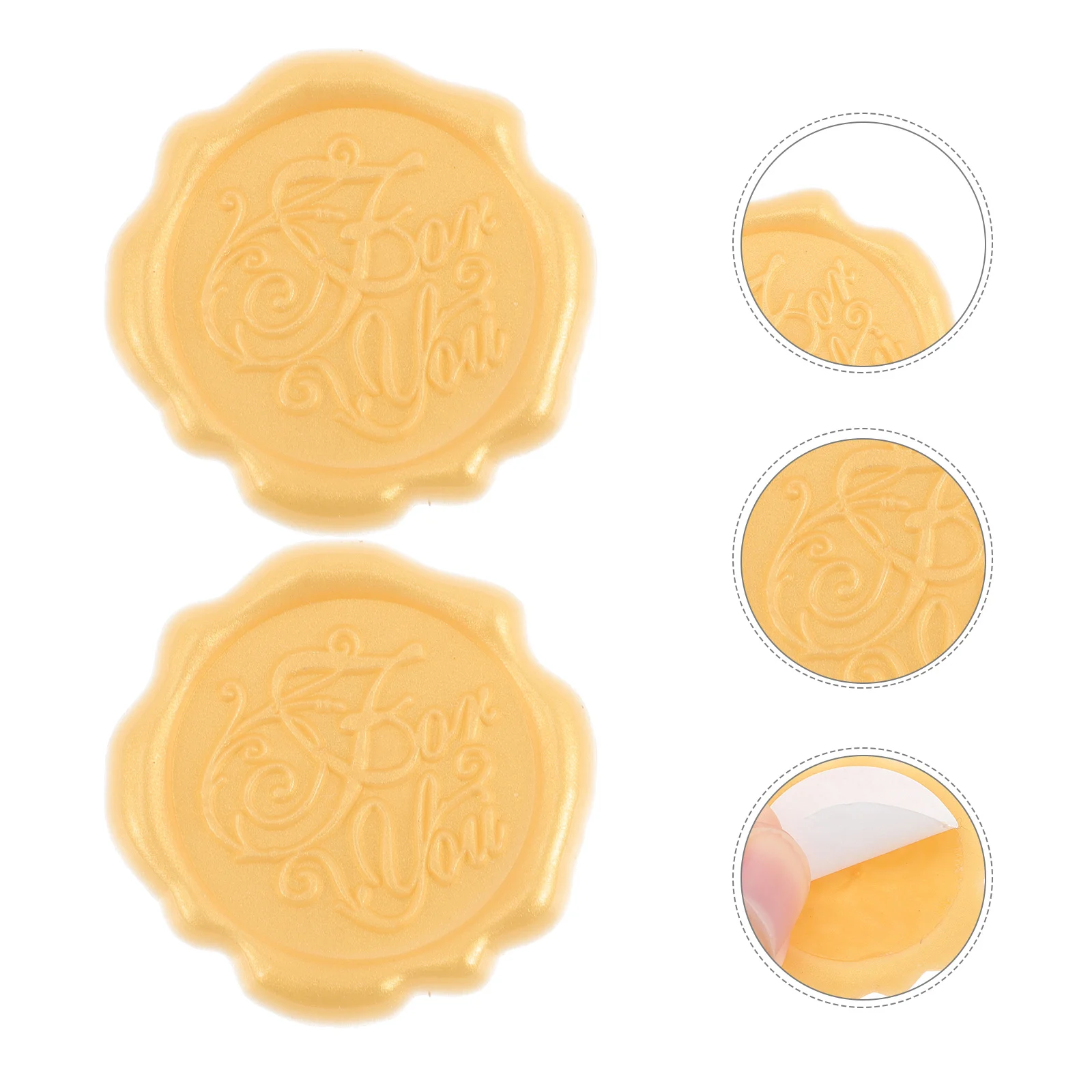 10 Pcs Wax Gold Letter Stickers Party Favor Envelope Golden Plastic Wedding Invitation Retro Decor