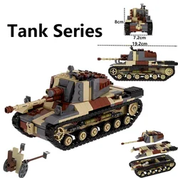 MOC Military WW2 Germany Tank Weapon Vehicle Building Block Army Figure Soldiers Infantry Gun  Accessories Gifts Toy