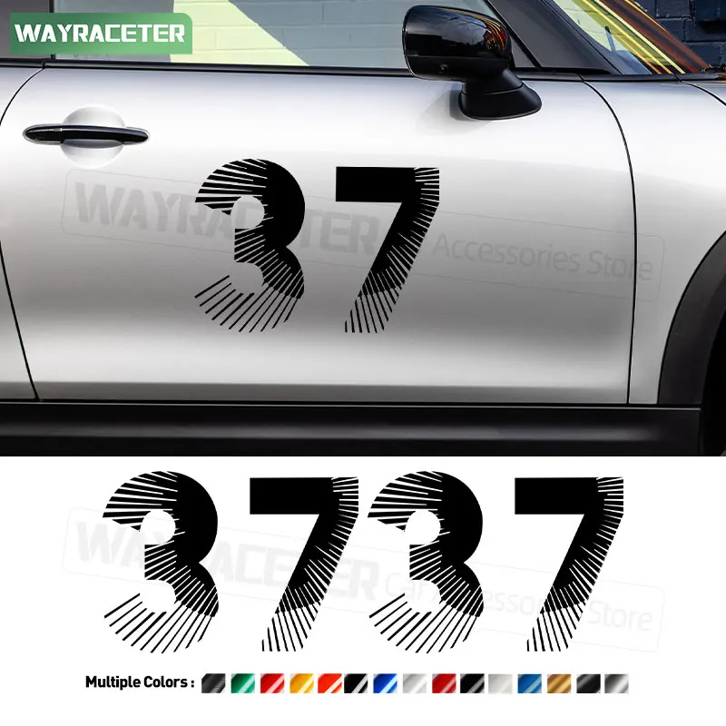 

2 X Edition Paddy Hopkirk No. 37 Door Side Body Sticker For MINI Cooper 2024 J01 F66 JCW F65 F67 Counytryman U25 2025 J05 Aceman