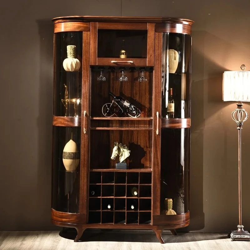 

Шкаф для прихожей из цельного дерева орехового дерева, перегородка для гостиной, входной винный шкаф, современный китайский простой шкаф для прихожей