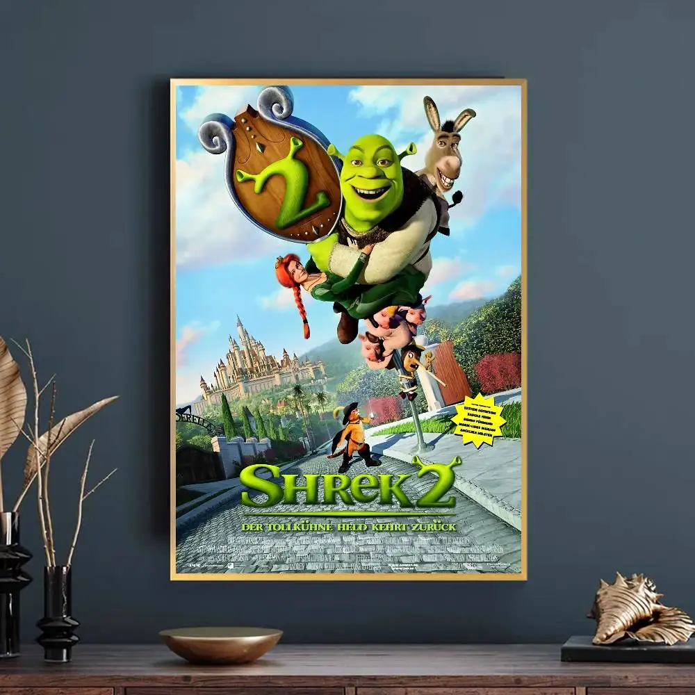 ملصق فيلم S-Shrek 2 ملصق فني ذاتي اللصق مقاوم للماء ملصق ورق مقهى بار غرفة النوم ديكور جدران