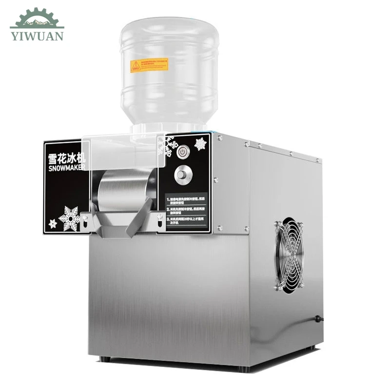 

60-220kg/Day Snowflake Ice Machine Commercial Snow Continuous Cooled Milk Mango Bingsu Shaver Smoothie Korean Crusher