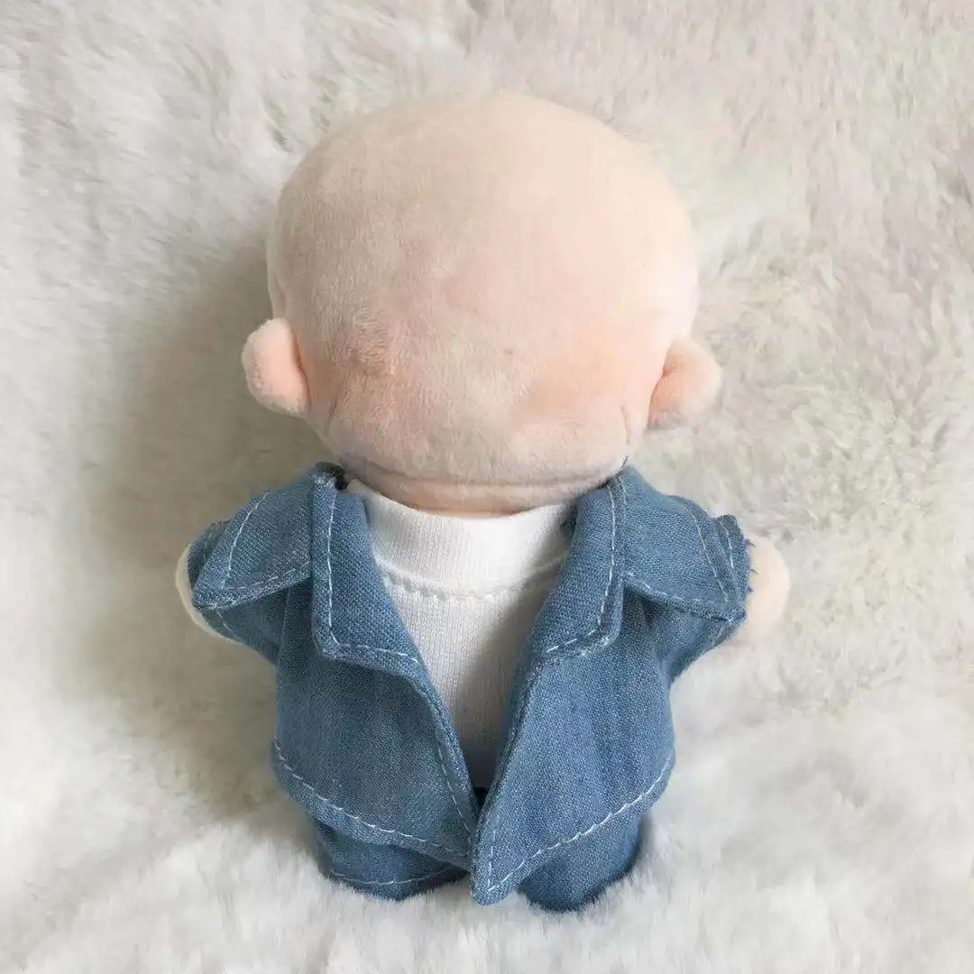 Hand made 10cm fat body available cotton doll clothes jeans star doll applicable not for sale