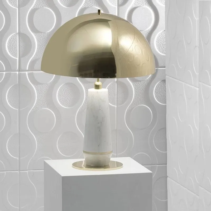 Marble table lamp Nordic light luxury atmosphere model room decoration hotel B & B villa creative minimalism