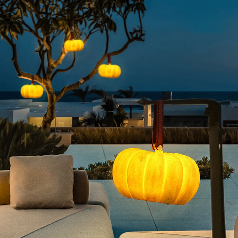Solar Pumpkin Lantern Hanging Garden Outdoor Waterproof LED Lamp Decorative Solar Garden Lights for Yard