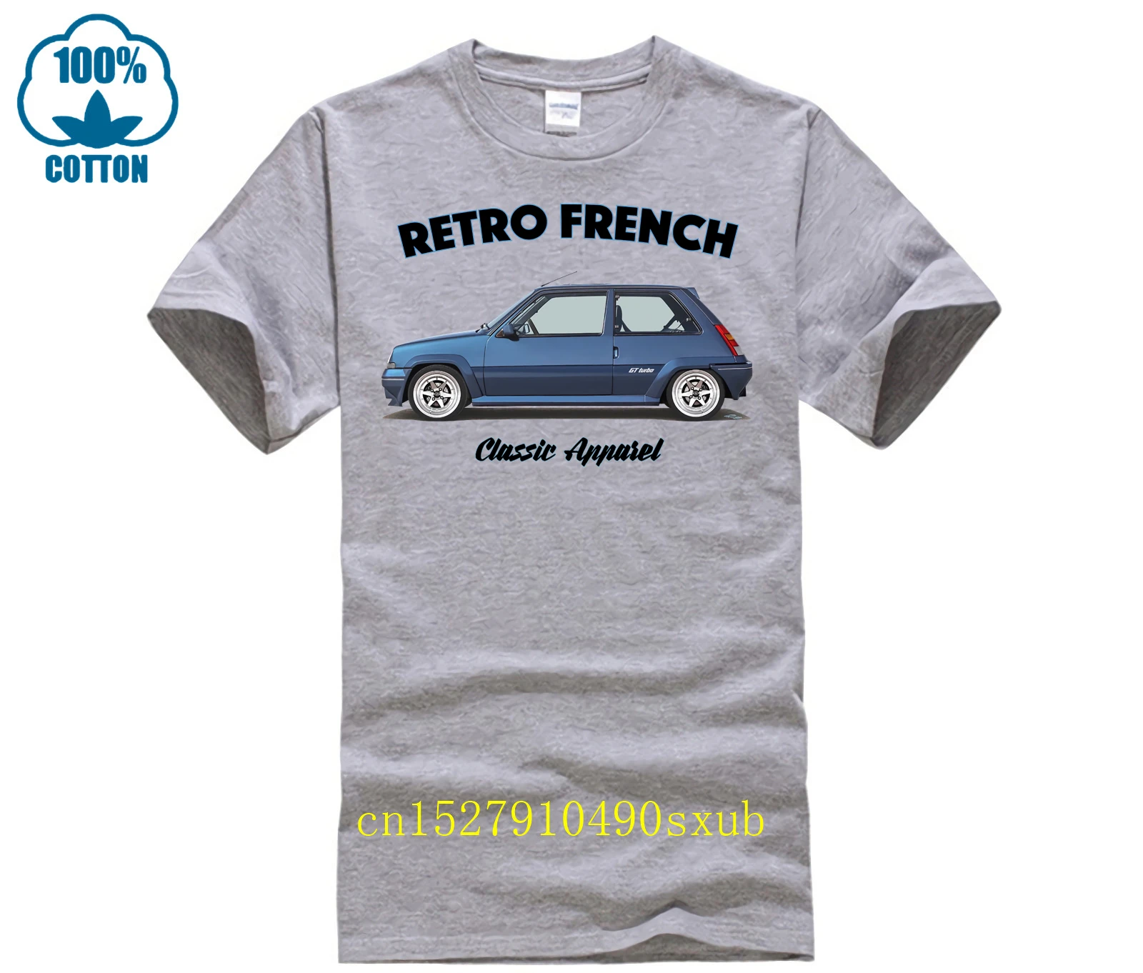 2024 Hot selling Super Fashion Renault 5 GT Turbo T-shirt. French retro. Automotive Classic Custom T-shirt