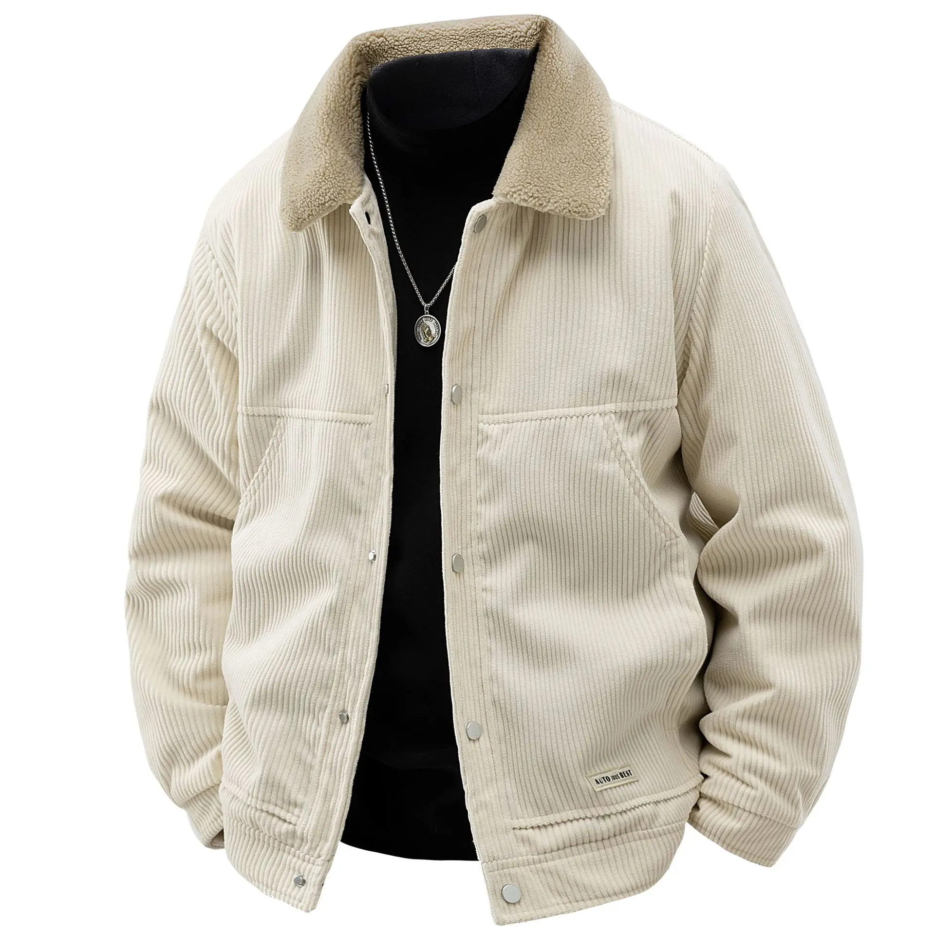 New Fashion Men Corduroy Winter Coats Warm Parkas Fleece Down Jackets Male Outwear Casual Coats Quality Men Trendy Jackets 5XL