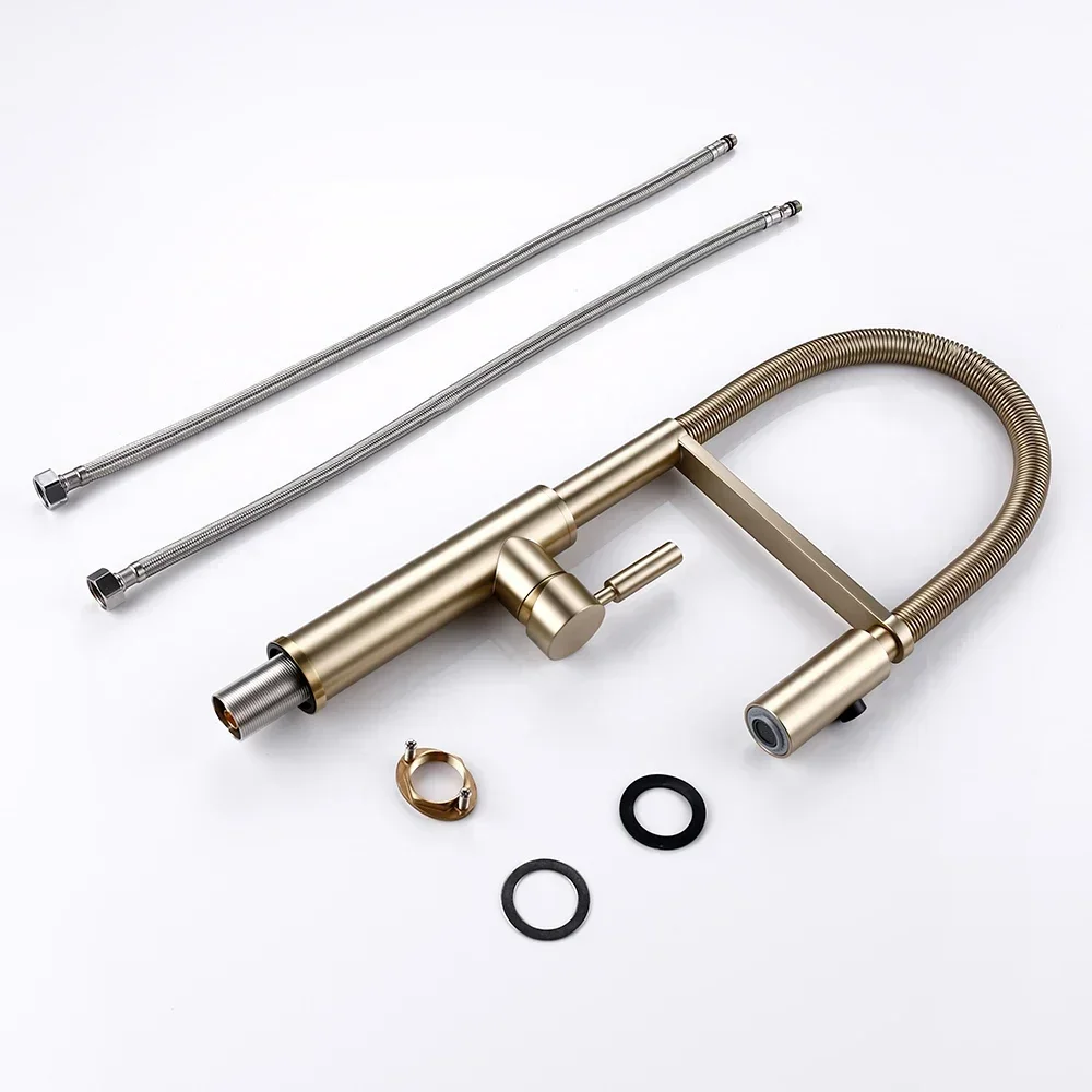 Kitchen Faucets Single Handle Pull Out Kitchen Mixer Hot And Cold Water Swivel Degree Water Tap