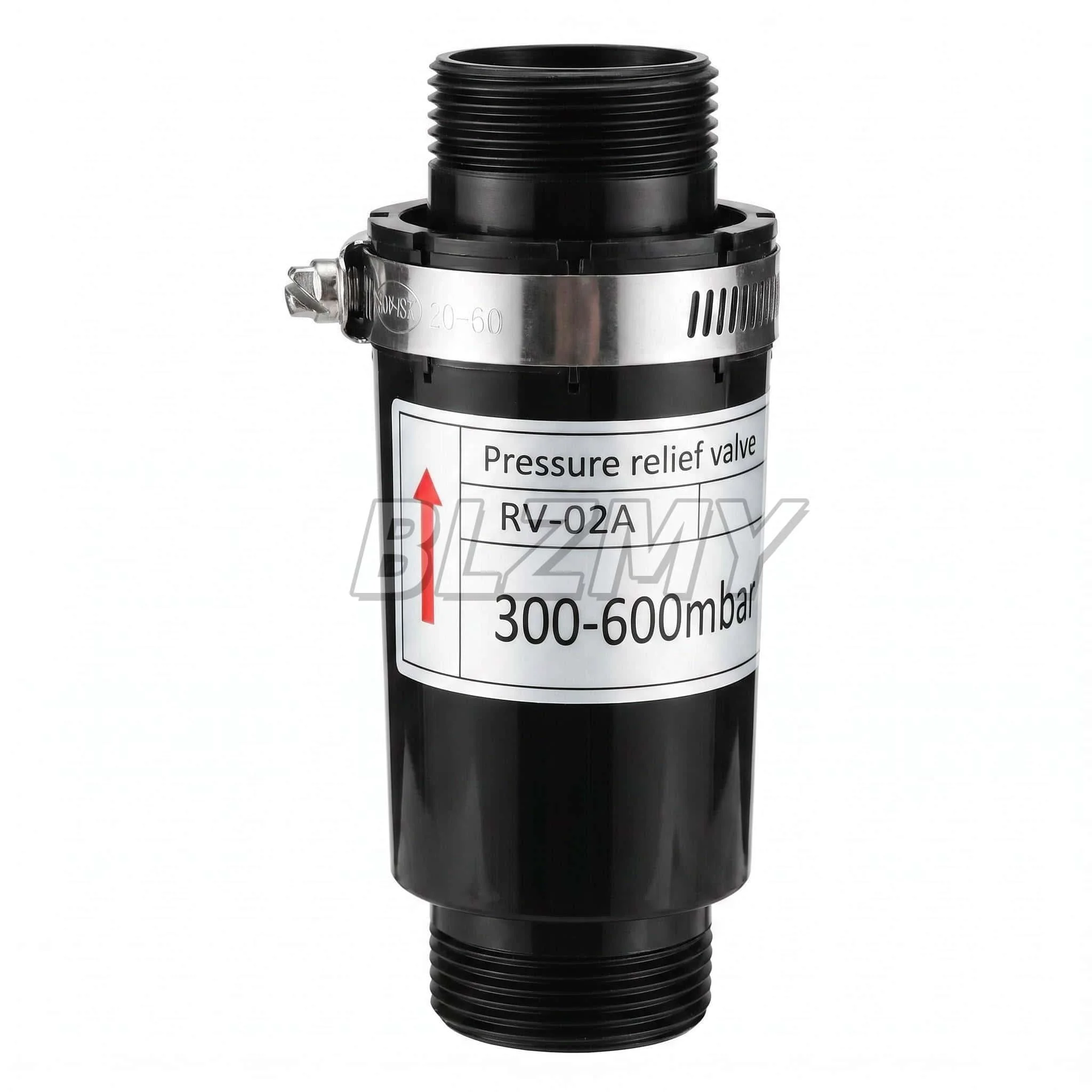 Vanne d\'instituts de pression de sécurité pour pompe à vide soufflante à anneau d\'air, G1, PVC RV01 02, 0-1.2 Mbar, 1 po, 4 po, 600 po