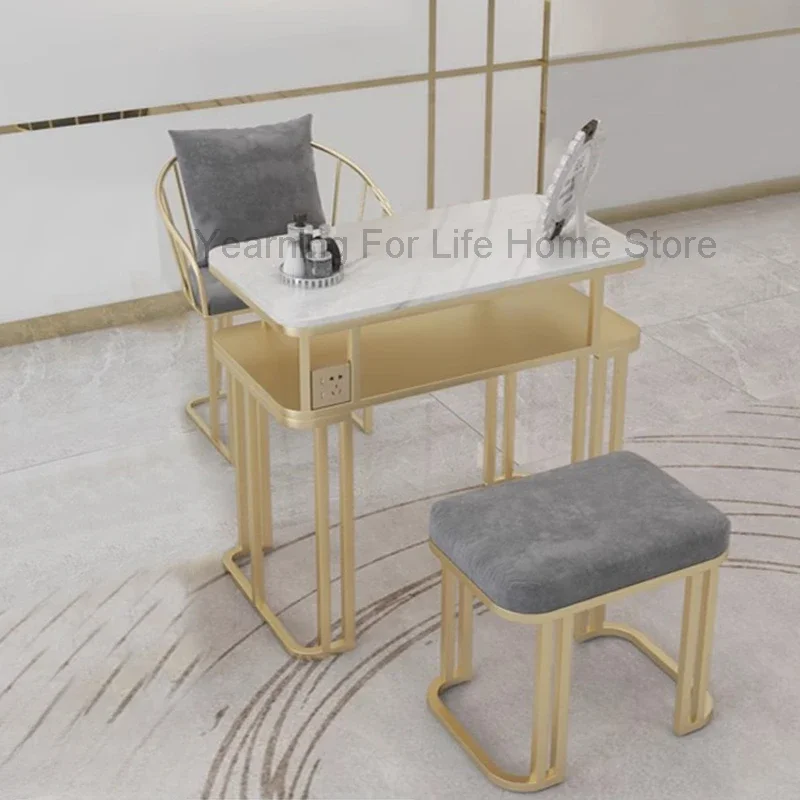 

Beauty Northern Nail Table Aesthetics Luxury Simplicity Dressing Nail Table Modern Makeup Manicure Tafel Salon Furniture BL50NT