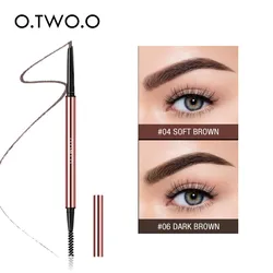 O.TWO.O Ultra Fine Triangle Eyebrow Pencil Dark Brown 6 Color Natural Eye Brow Pen Long-lasting Waterproof Eye Makeup Maquillaje