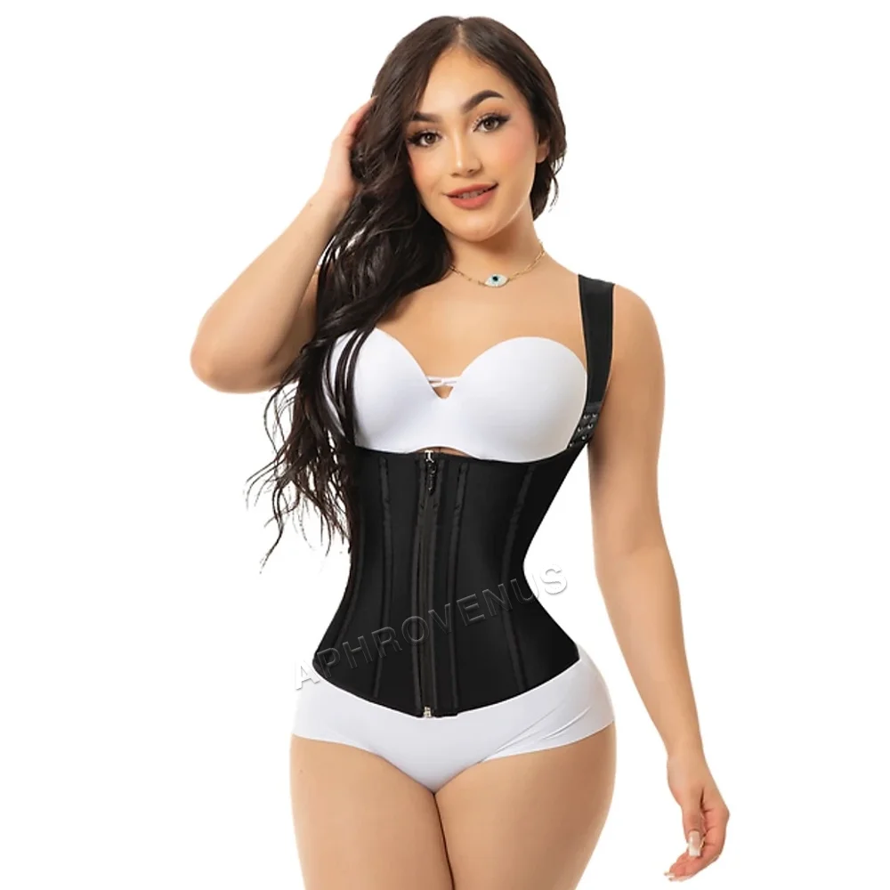 Fajas High Compression Waist Trainer Corset Front Adjustable Hook-eyes Shaper with Bones Abdomen Belt Flat Belly Shapewear