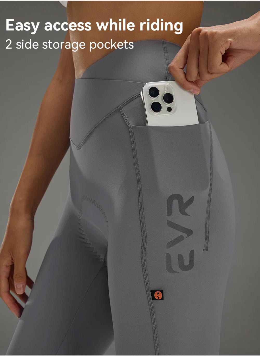 EVR Damen-Radhose mit Doppelpfeilpolsterung, Outdoor-Stoßdämpfende Dünne Radhose für Mountainbike und Rennrad – Detail 12