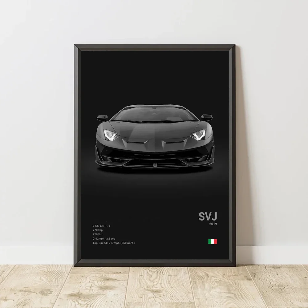 COUNYACH SVJ URUS Canvas Wall Art Print Poster STO VENENO Supercar Decorative Painting Modern Home Decor Car Lover Gift Unframed