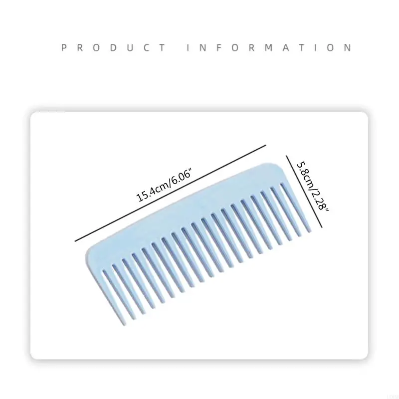 U0DE grzebień szerokimi zębami antystatyczny grzebień bez uchwytu grube faliste kręcone włosy dla kobiet mężczyzn wygładzanie