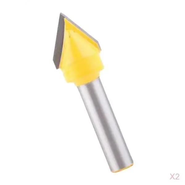 2 Pieces 8mm Shank Woodworking Core Box Round Over Router Bit Cutter