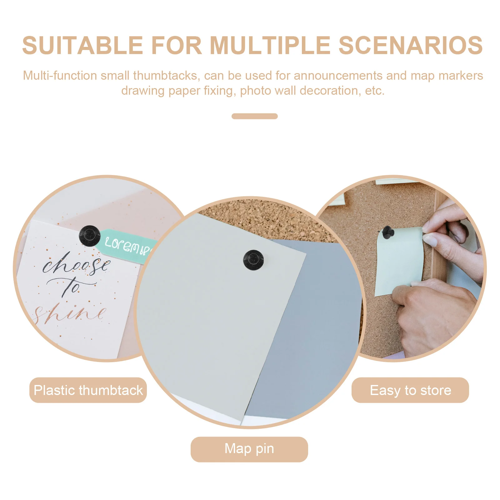 

30Pcs Five-Point Star Pushpins Flat Top Thumbtacks Compact Multi-Function Office Home Desk Accessories Cork Board Pins