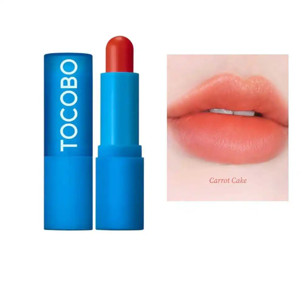 1/3 PCS TOCOBO Bálsamo labial colorido de vidro 3,5g Elegante e suave cor labial rosa hidratante e nutritivo batom cuidados diários com os lábios
