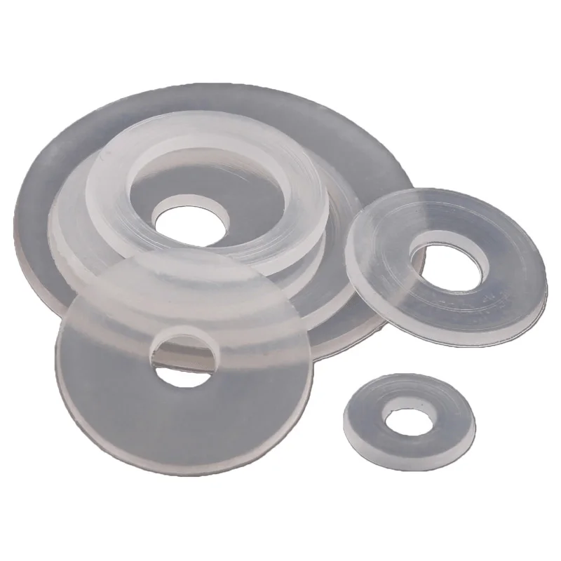 50/100/200pcs M3-M20 Ultrathin Clear PE Nylon Washer Round Flat Insulating Seal Gasket Pad For Electronic Equipment Installation