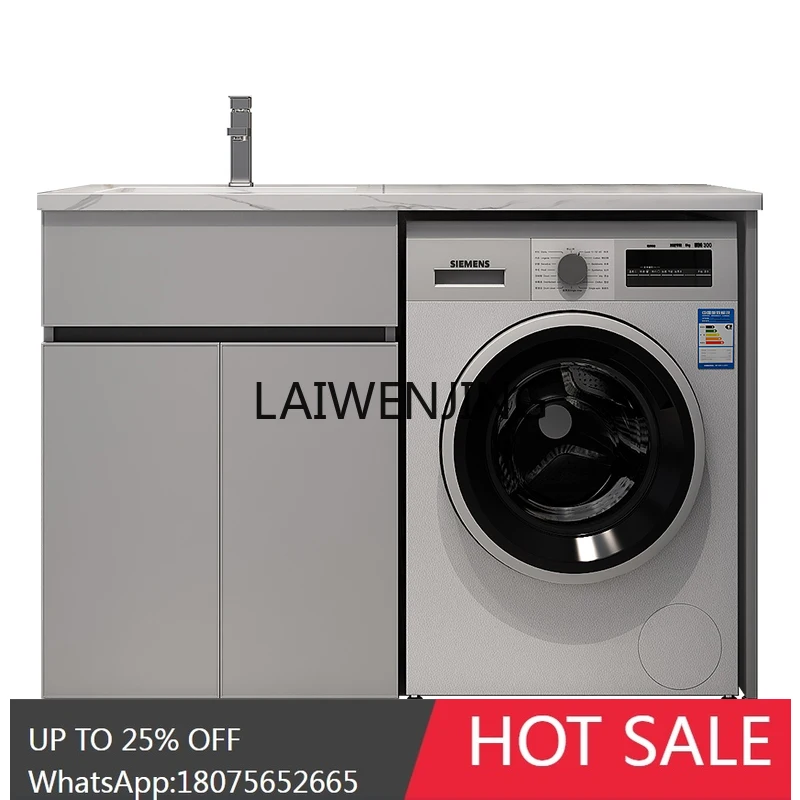 space aluminum bathroom cabinet combination slate intelligent washing machine cabinet integrated significant other