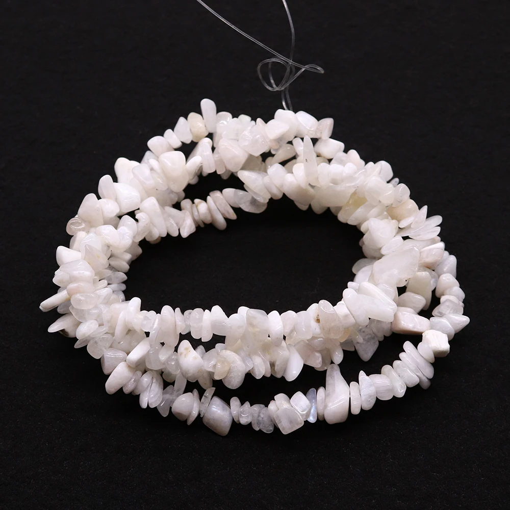 

Irregular Natural Stone Bead White Moonstone Chip Gravel Loose Bead Jewelry Accessory 1strand For DIY Fashion Necklace Bracelet