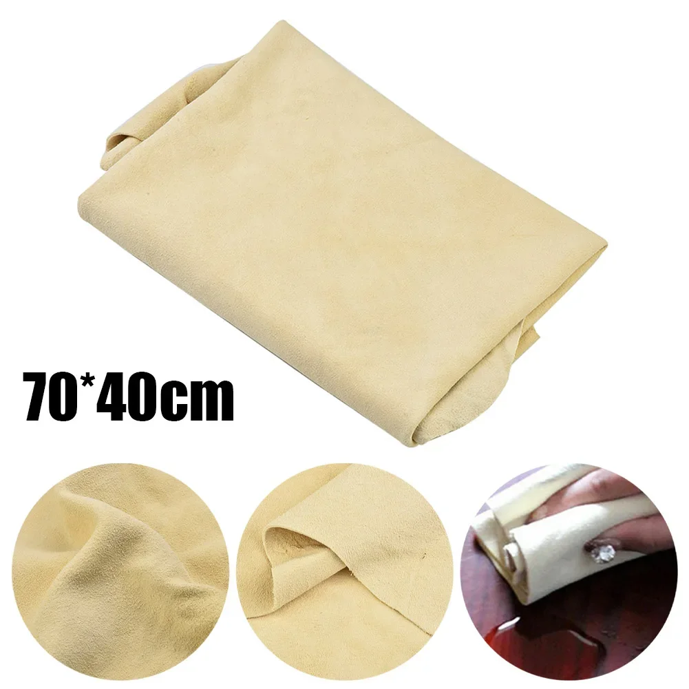 

70*40cm Natural Chamois Car Screen Cleaning Cloth Washing Absorbent Towel Car Towel Car Wash Tools Car Accessories