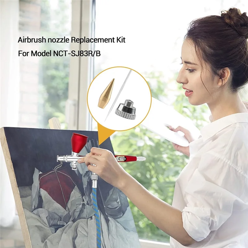 

AAAF 10-комплект колпачков для насадки для аэрографа, запасные части для иглы для аэрографа с гаечным ключом и набором для чистки аэрографа