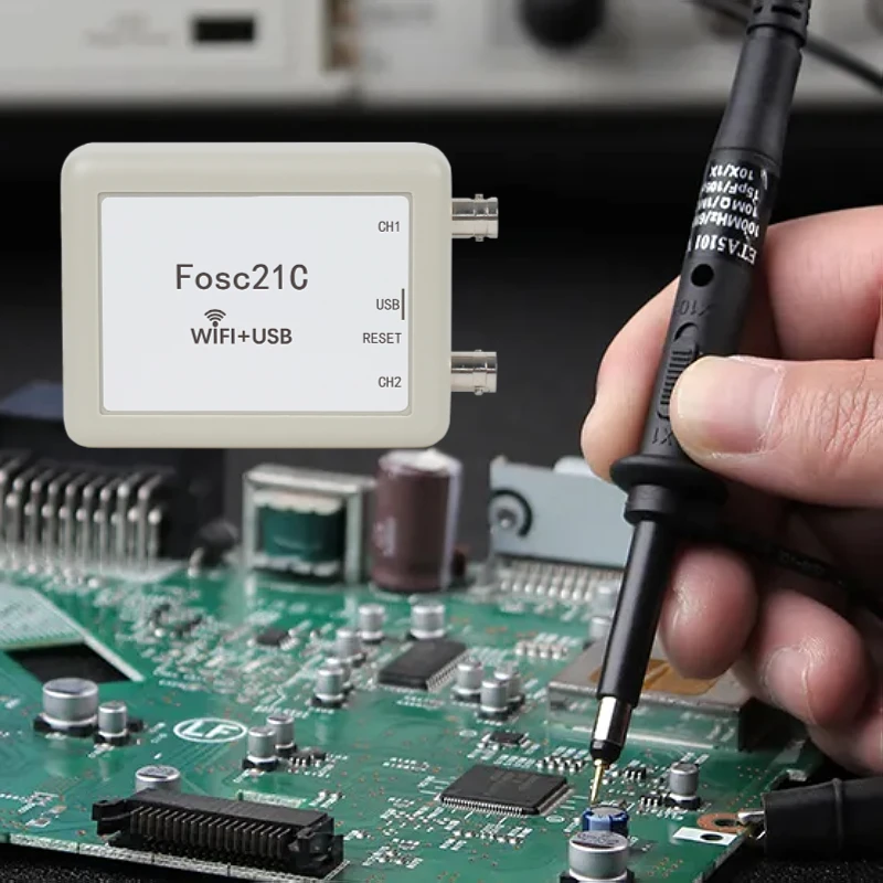 Imagem -05 - Osciloscópio Portátil sem Fio Desenvolvimento de Mcu Canais Wifi pc Usb Taxa de Amostragem 1mhz Fosc21c