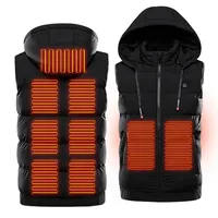 Unisex Men Autumn Winter Smart Heating Cotton Vest USB Infrared Electric Heating Vest Women Outdoor Flexible Thermal Warm Jacket