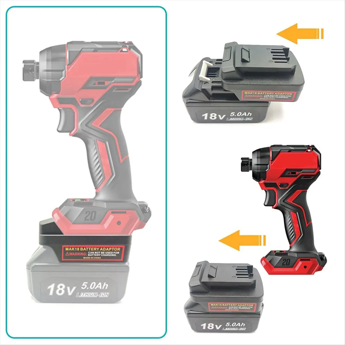 

A23PBG Battery Adapter for Makita 18V Battery Conversion for SKIL 20V Lithium Battery Tool Converter Battery Adapter