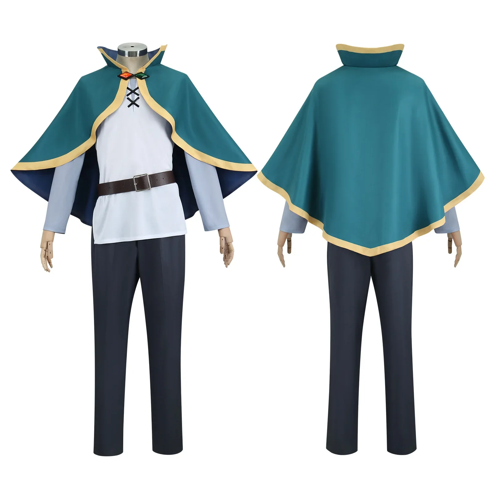 God 'S Zegen Op Deze Prachtige Wereld Satou Kazuma Cosplay Kostuum Sjaal Shirt Broek Volledige Set Halloween Feestpak Voor Mannen