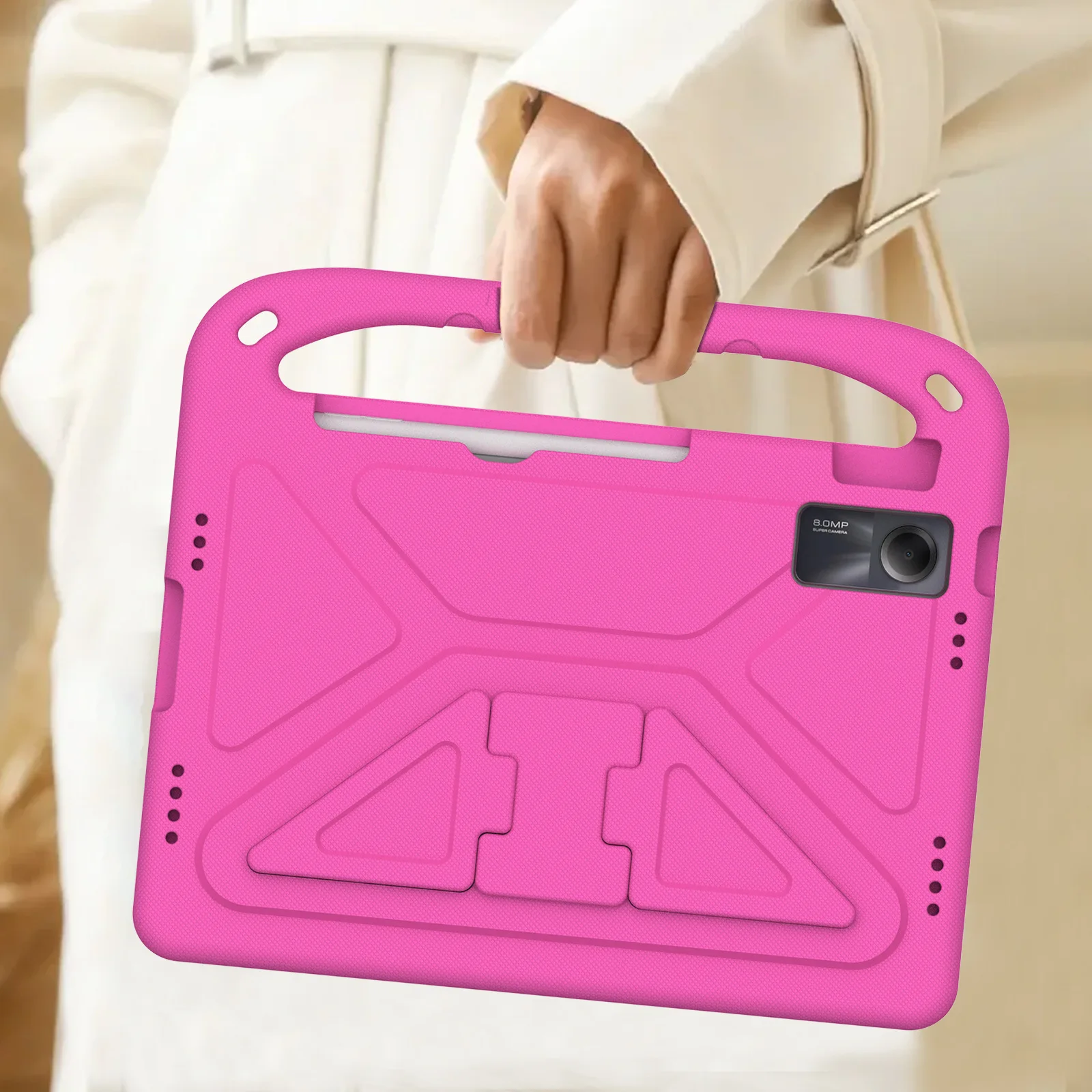 حافظة أندرويد للكمبيوتر اللوحي حامل غطاء ناعم محمول حقيبة قابلة للطي لـ Redmi Pad SE 2023 11 بوصة / Redmi Pad SE 8.7 بوصة مسنده Conque